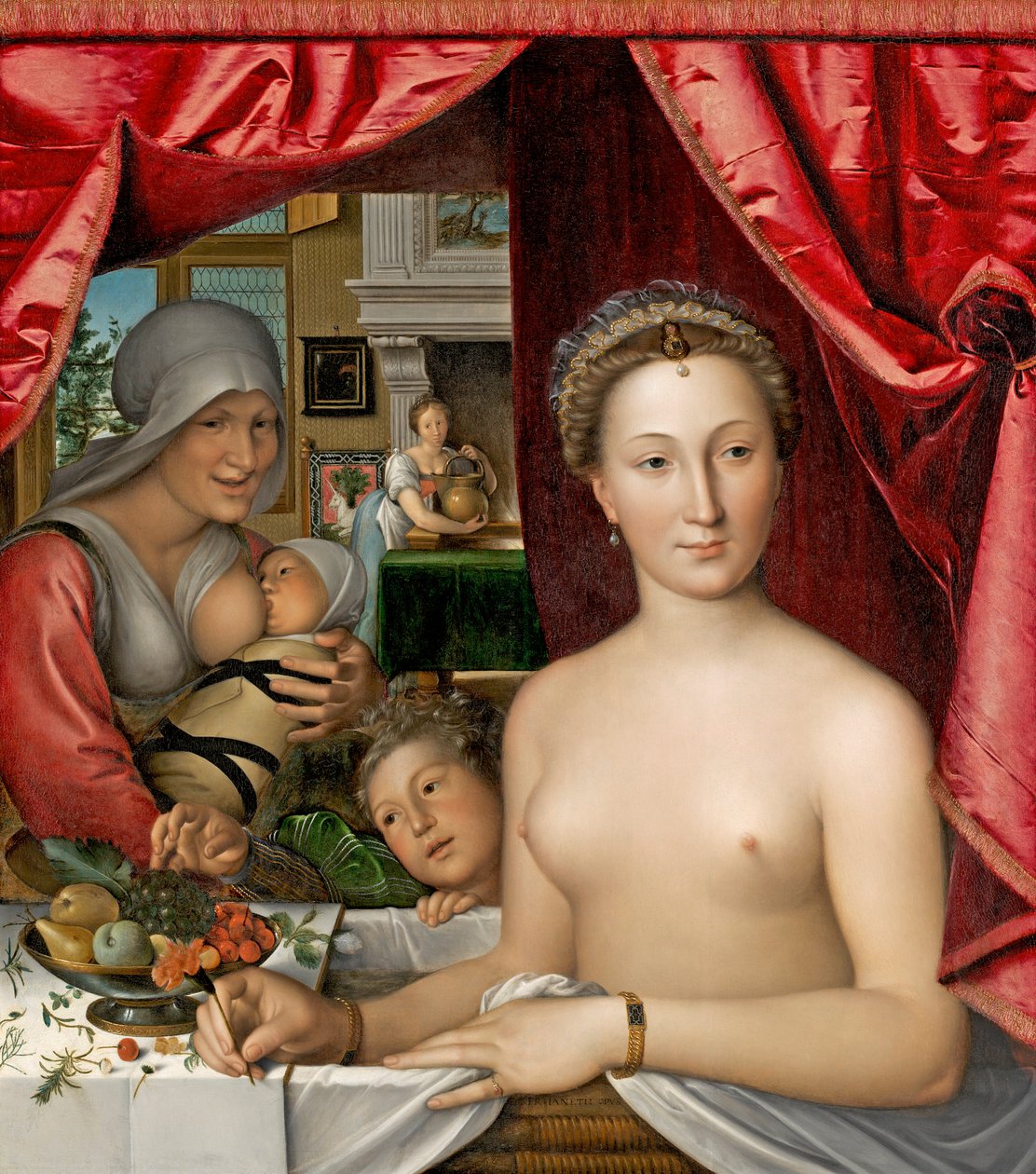 A Lady in her Bath, ca. 1571 av François Clouet