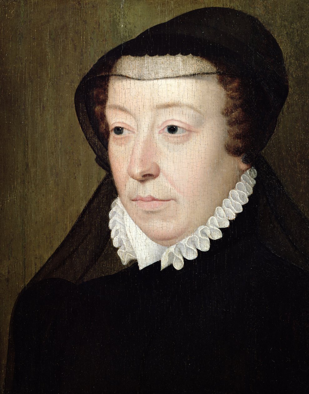 Portrett av Catherine de Medici (1519-89) (se også 197210) av François Clouet