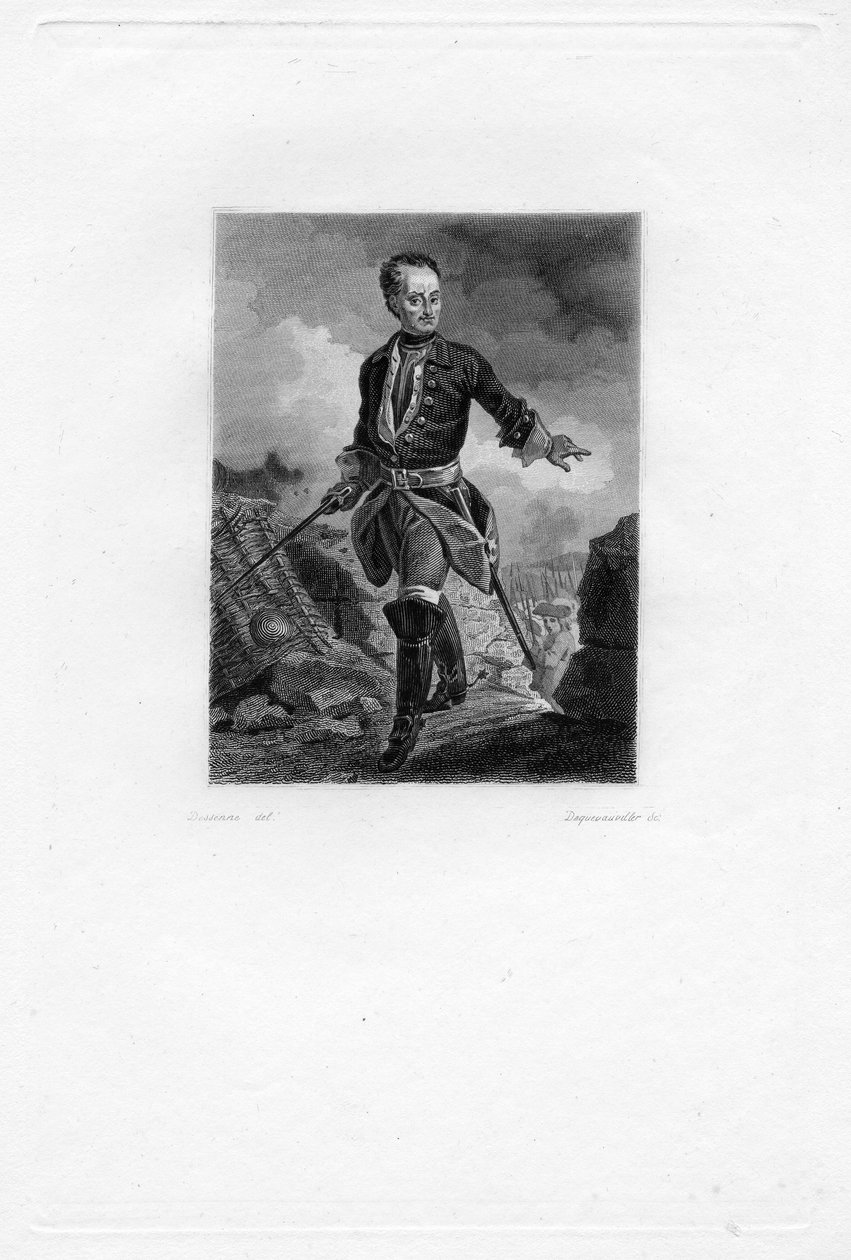 gravert portrett av François Dequevauviller d’après Alexandre Joseph Desenne
