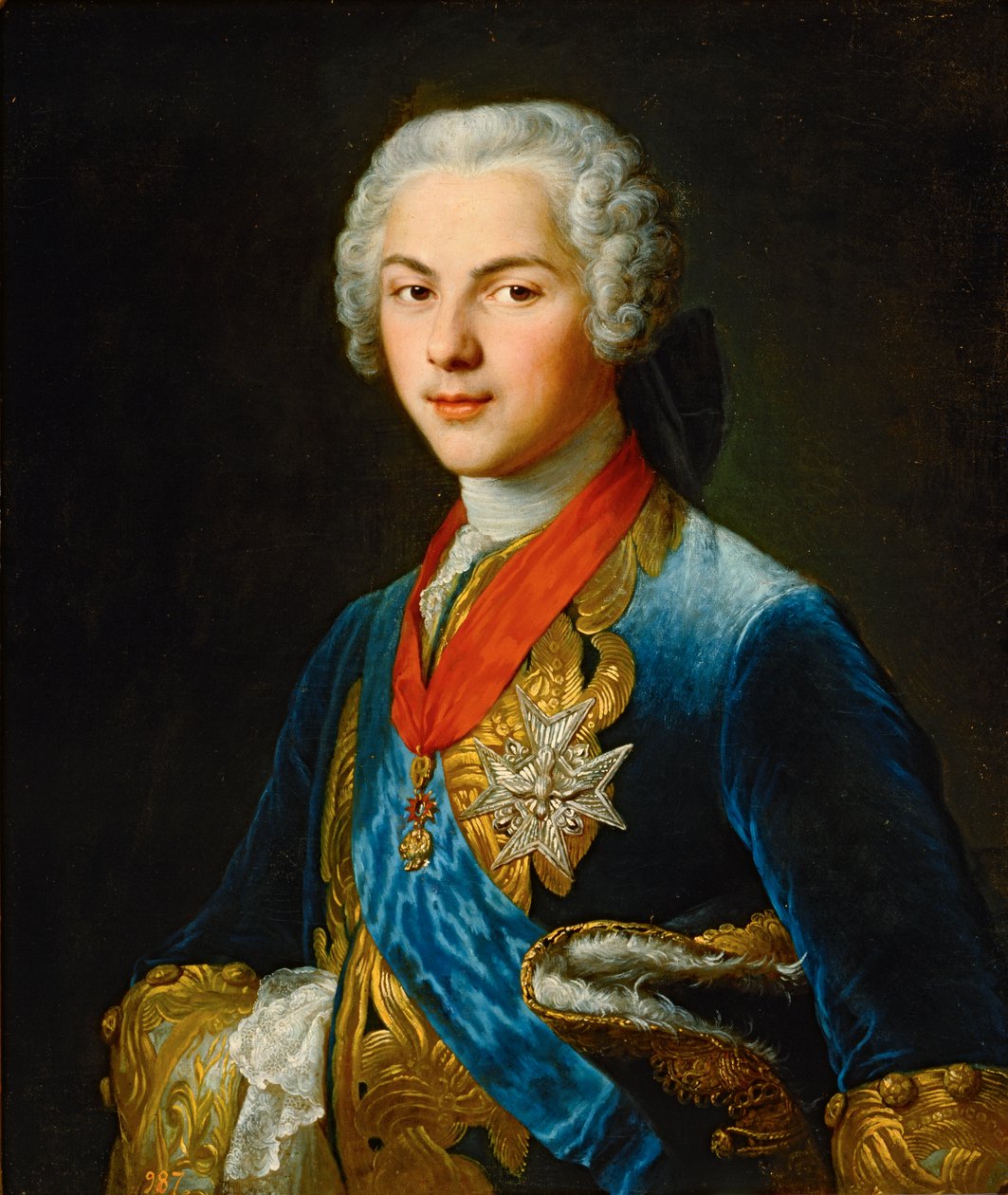 Dauphin Louis, sønn av kong Ludvig XV … (maleri på lerret) av Francois-Hubert Drouais