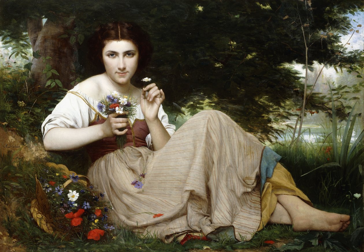 Et øyeblikks hvile, 1871 av François Alfred Delobbe