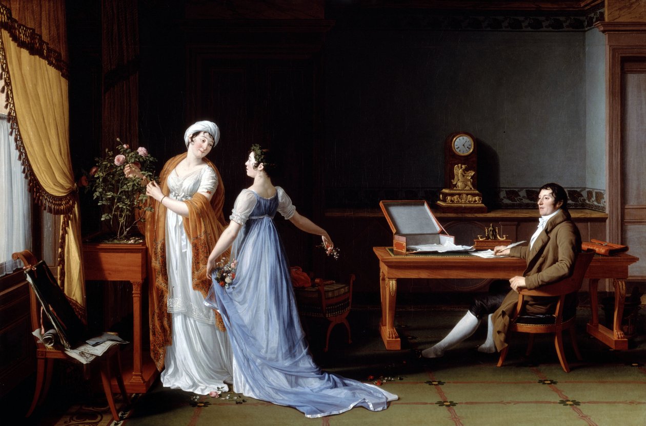 Grev de la Foret med sin kone og datter, 1804 av François André Vincent