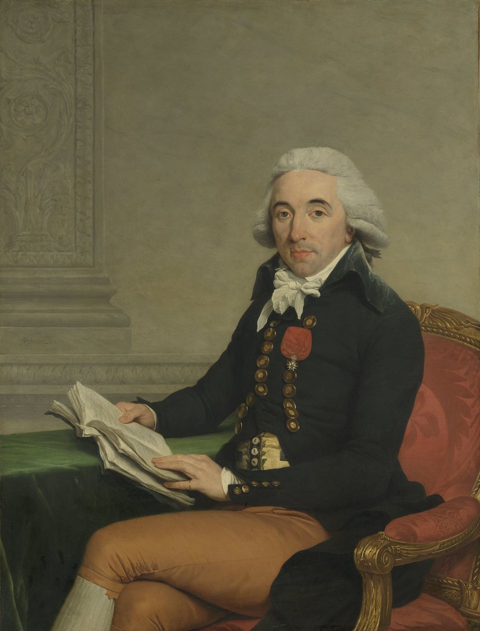 Portrett av en mann Portrett av en mann, muligens Monsieur Baillon av François André Vincent