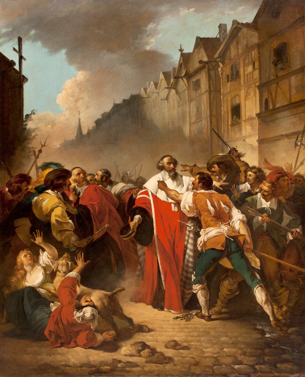 President Mole håndtert av opprørere, 177879 av François André Vincent