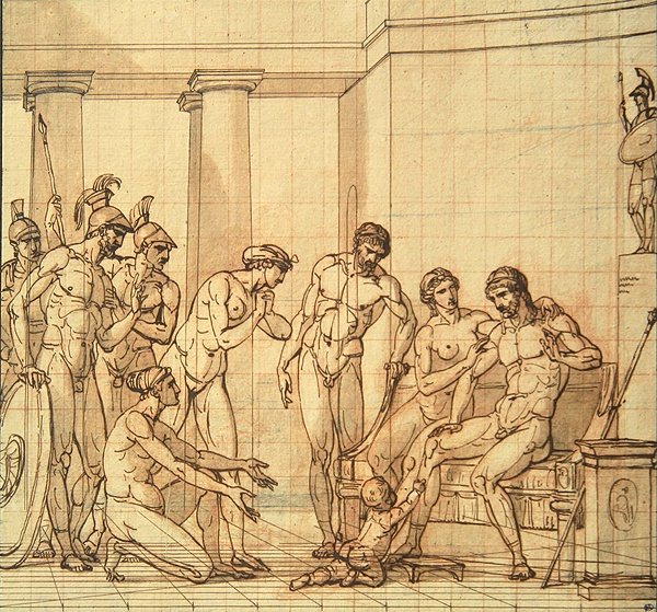 Infant Pyrrhus før Glaucias av François André Vincent