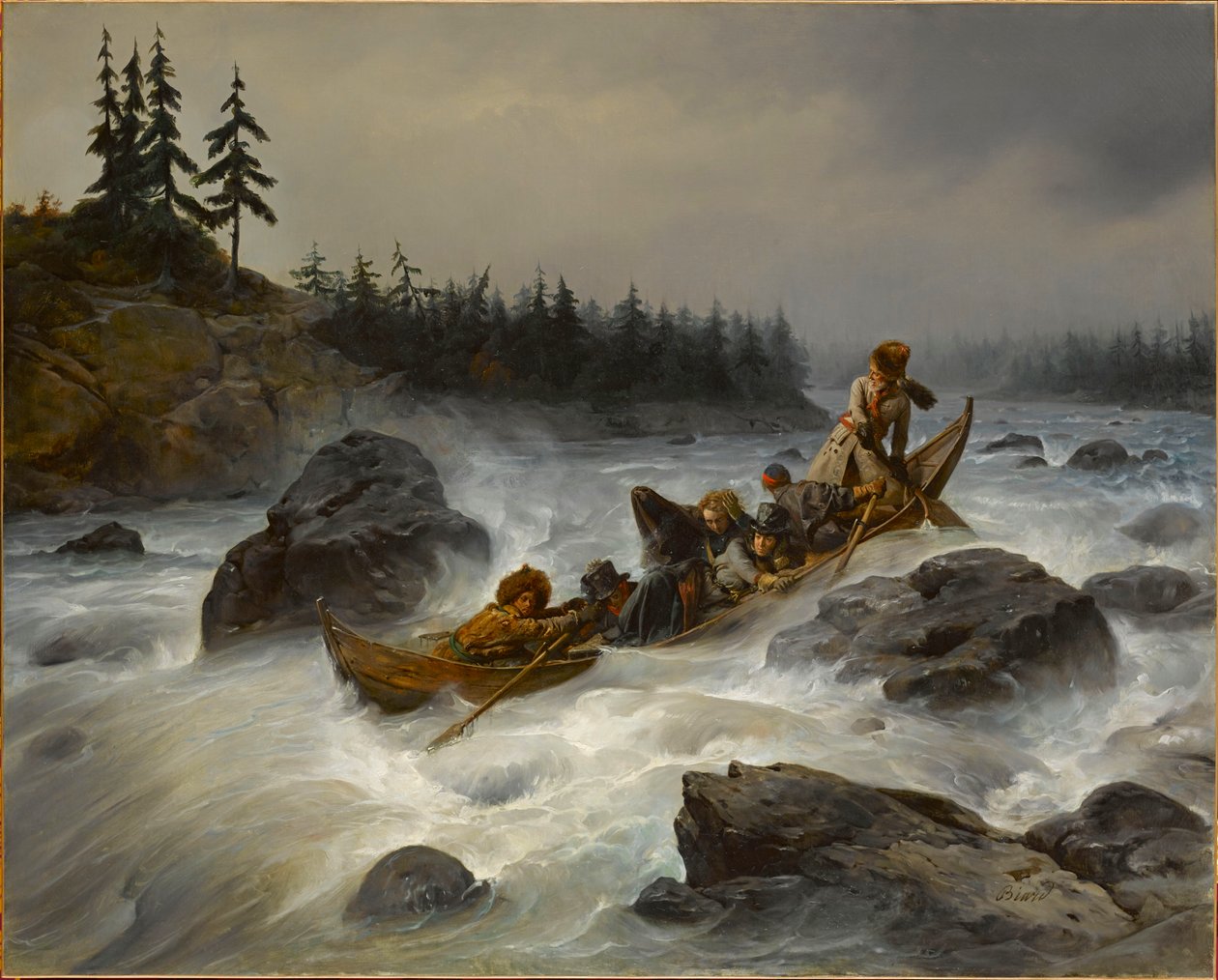 Hertugen av Orleans ved Muonio-elven i Lappland, august 1795, 1840. av François August Biard