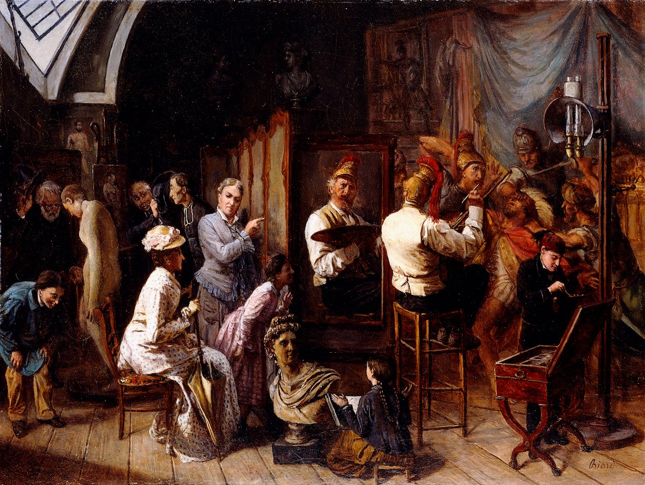 Kunstnerens studio, av François Auguste Biard