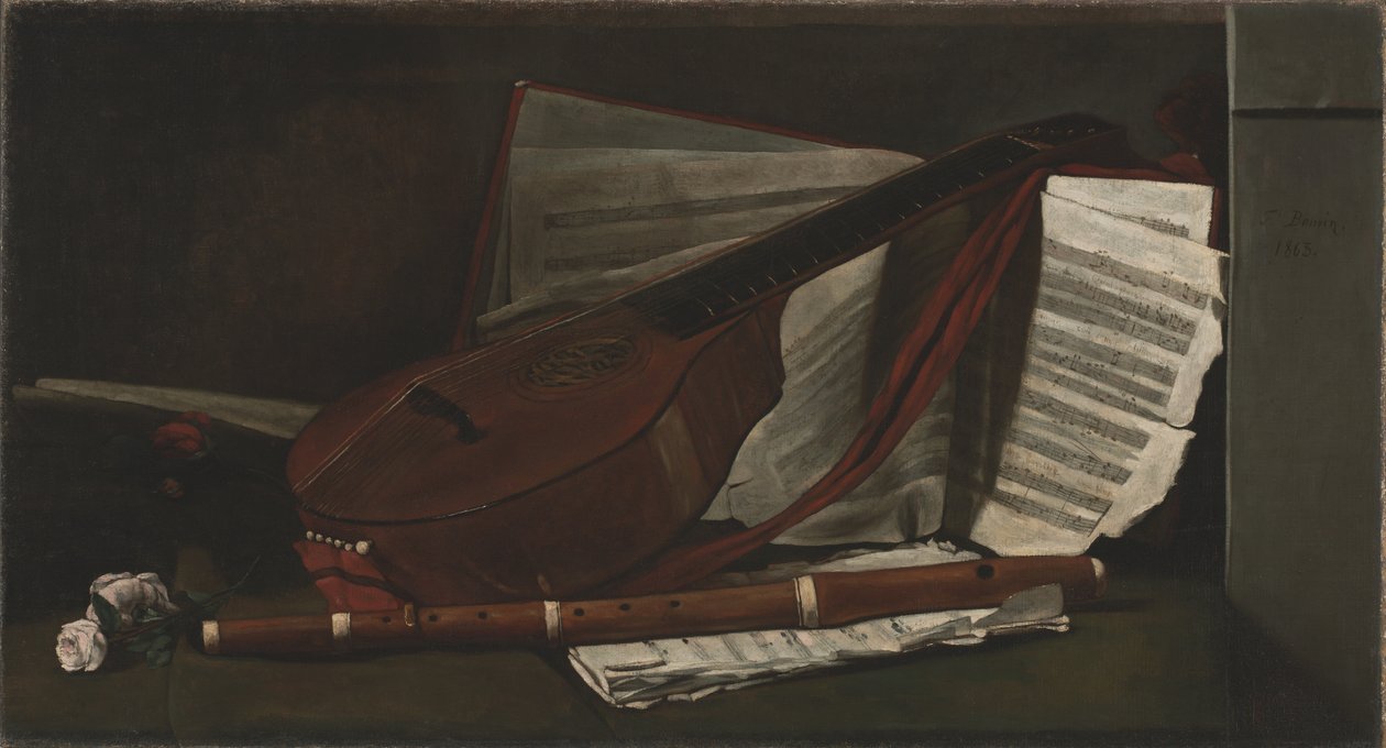 Attributter til musikk, 1863. av François Bonvin