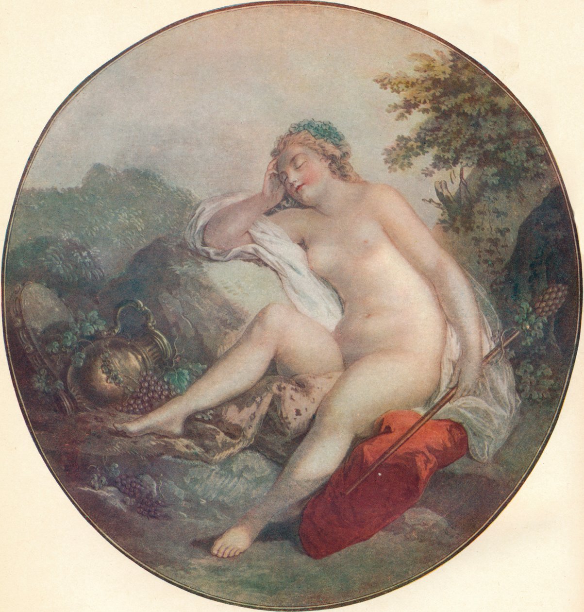 En Bacchante, 1700-tallet av François Boucher