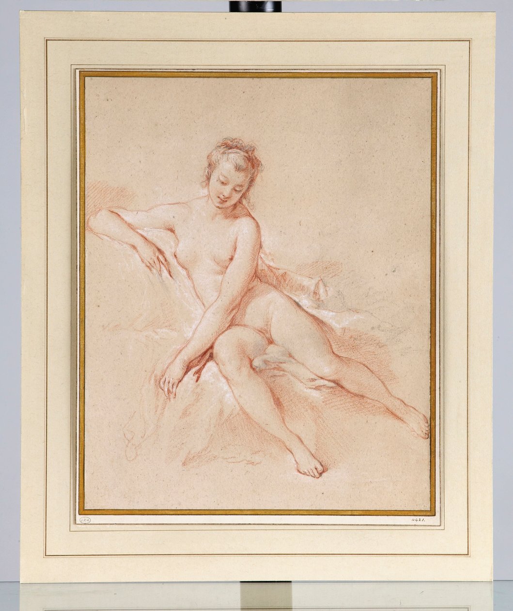 En sittende naken kvinne av François Boucher