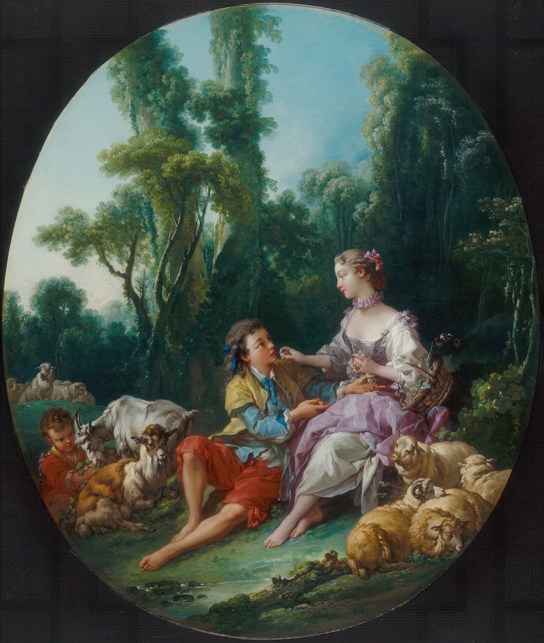 Tenker de på druen Pensent-ils au raisin, 1747. av François Boucher