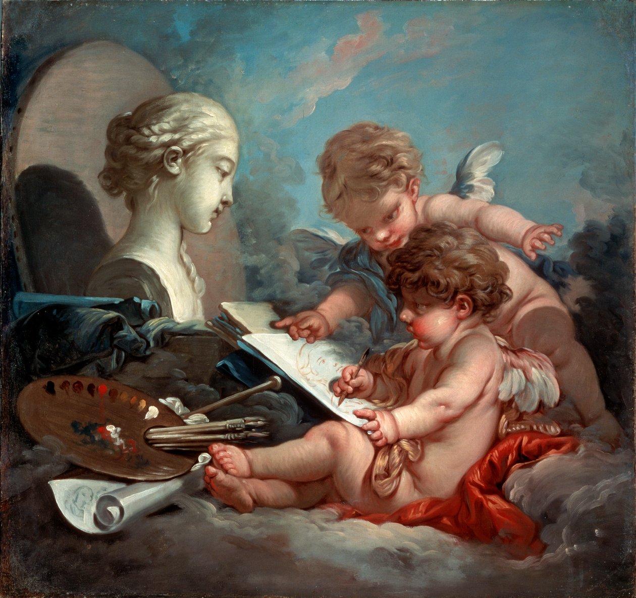 Cupids, allegori av maleri, 1760-tallet. av François Boucher