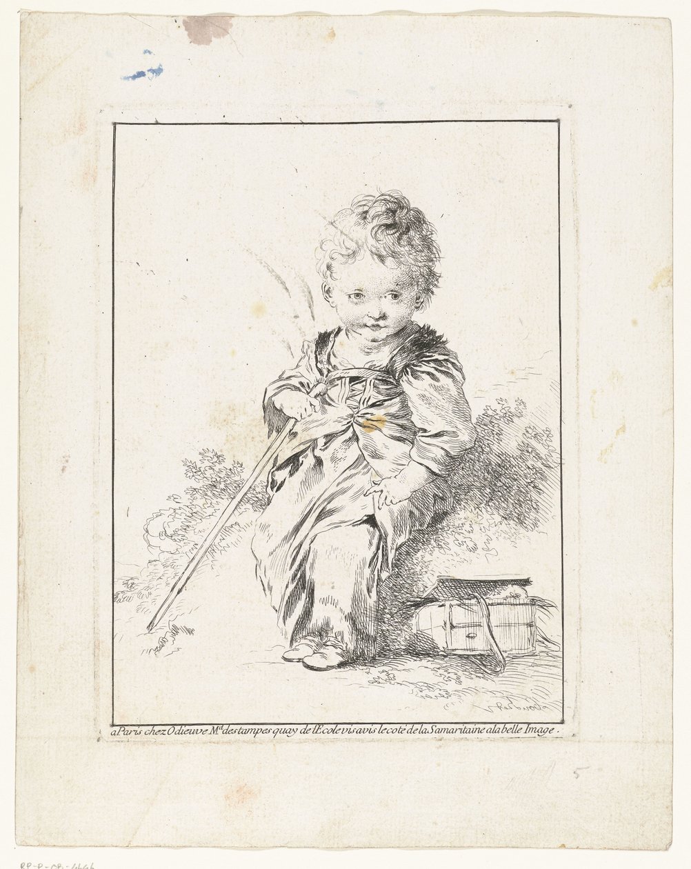 Den lille skorsteinsfeieren Le petit Savoyard Fire trykk med barn (serietittel) av François Boucher