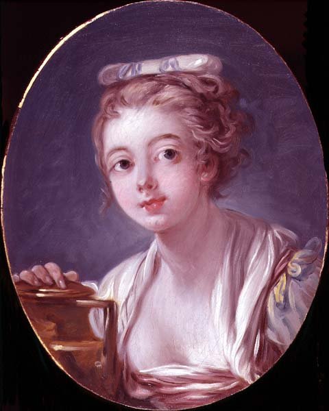 Hodet til en jente, eller The Milkmaid av François Boucher