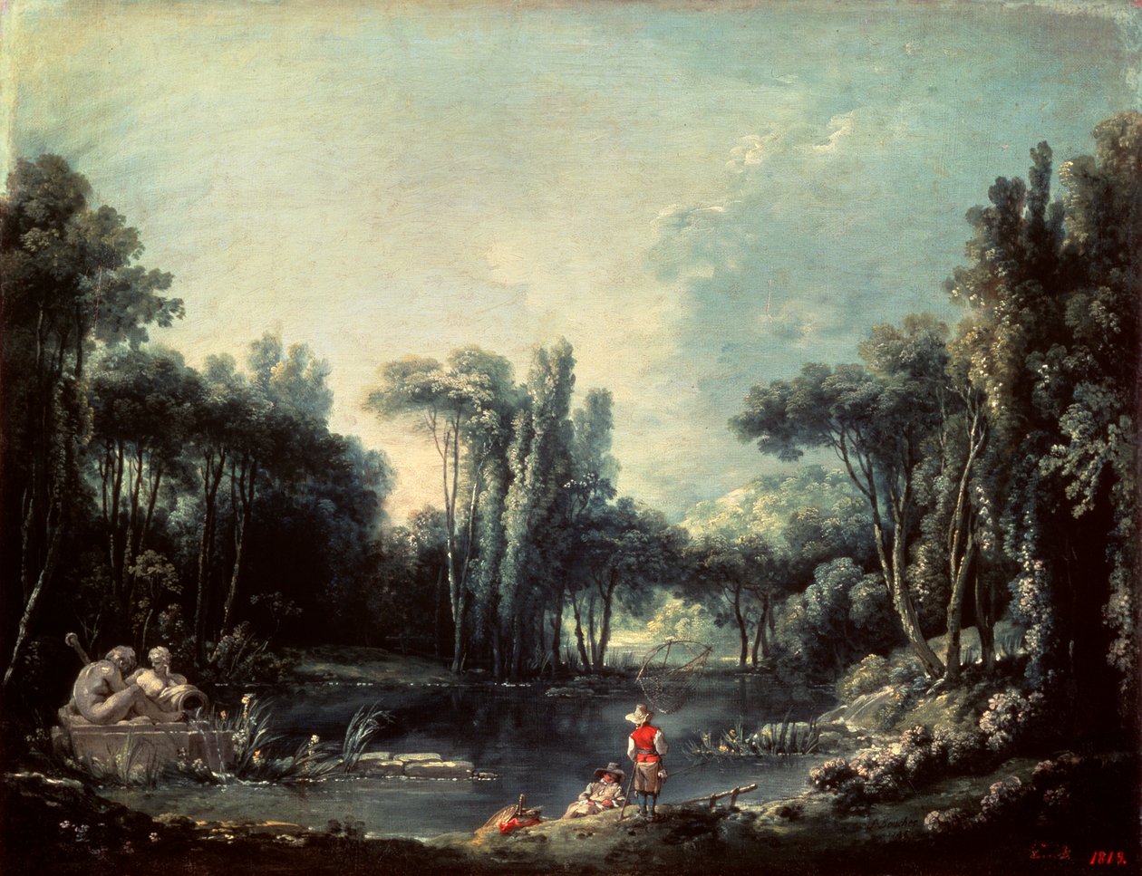 Landskap med en dam, 1746. av François Boucher