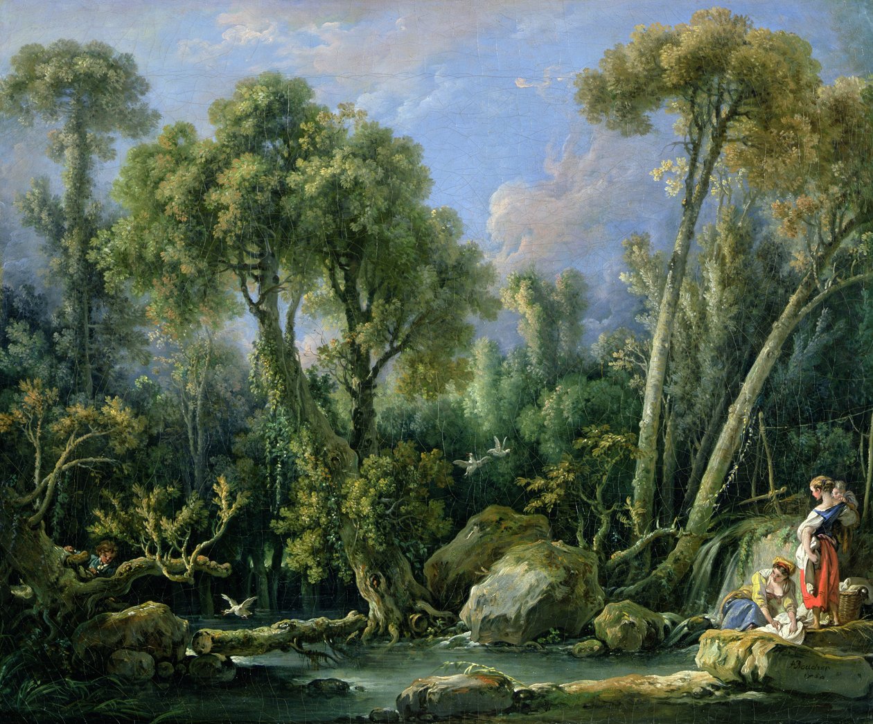 Vaskerier i et landskap, 1760 av François Boucher