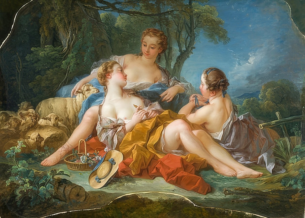 De pastorale tillitene. Um 1745 av François Boucher