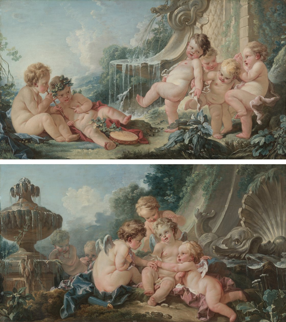 Musikk og dans og Cupids i konspirasjon av François Boucher