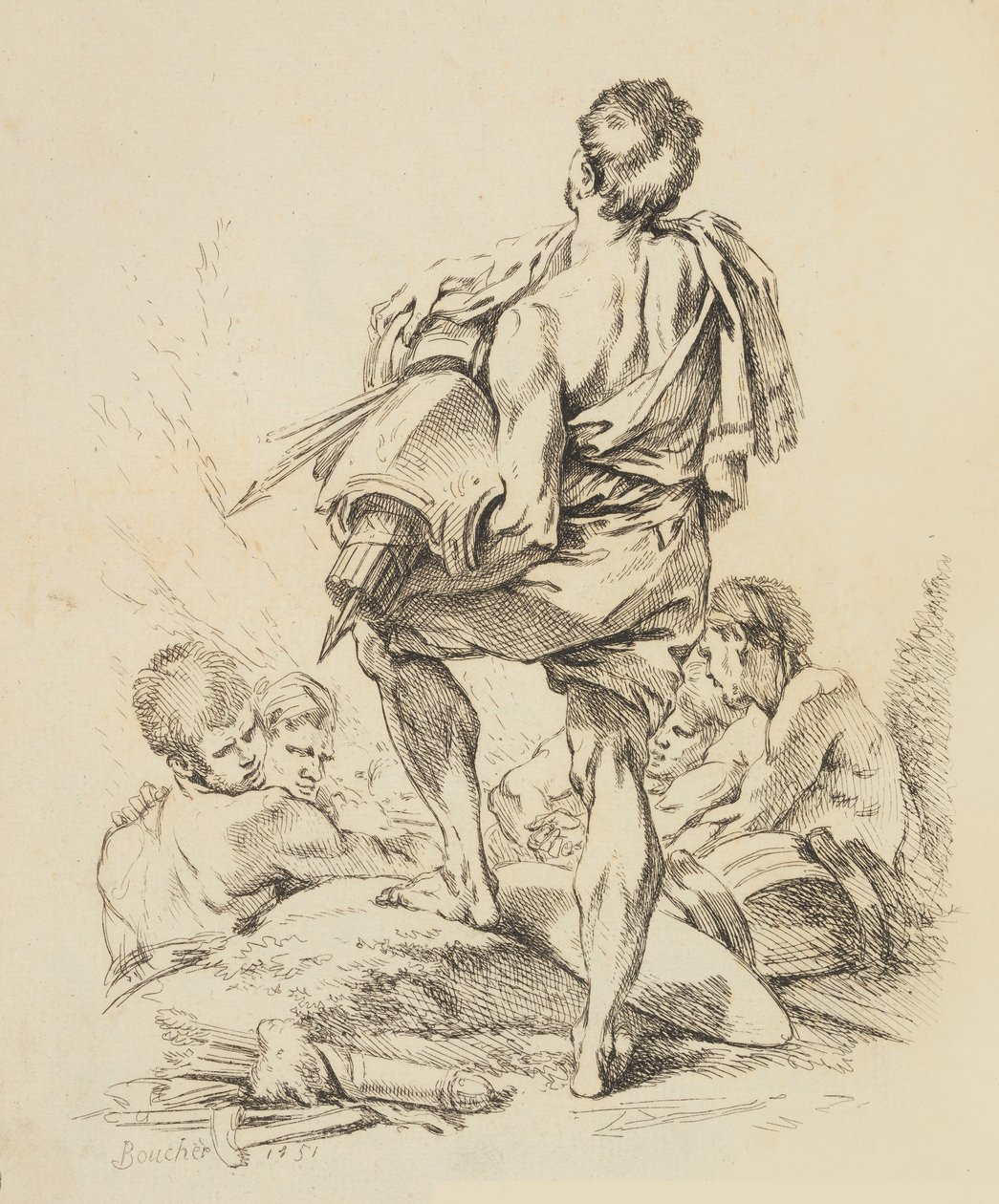 Ny bok med forskjellige figurer, 1751. av François Boucher
