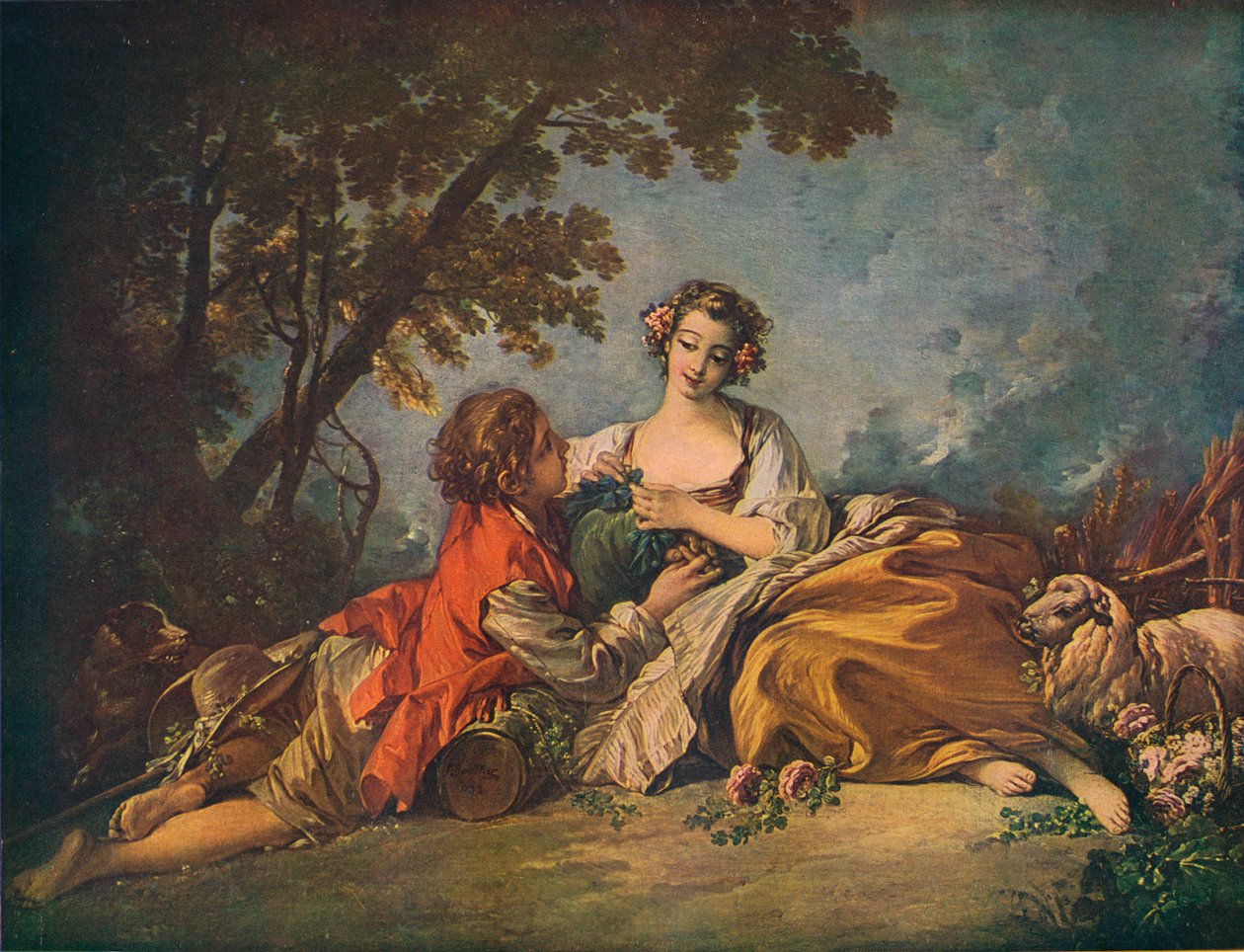 Pastoralt emne, 1700-tallet av François Boucher