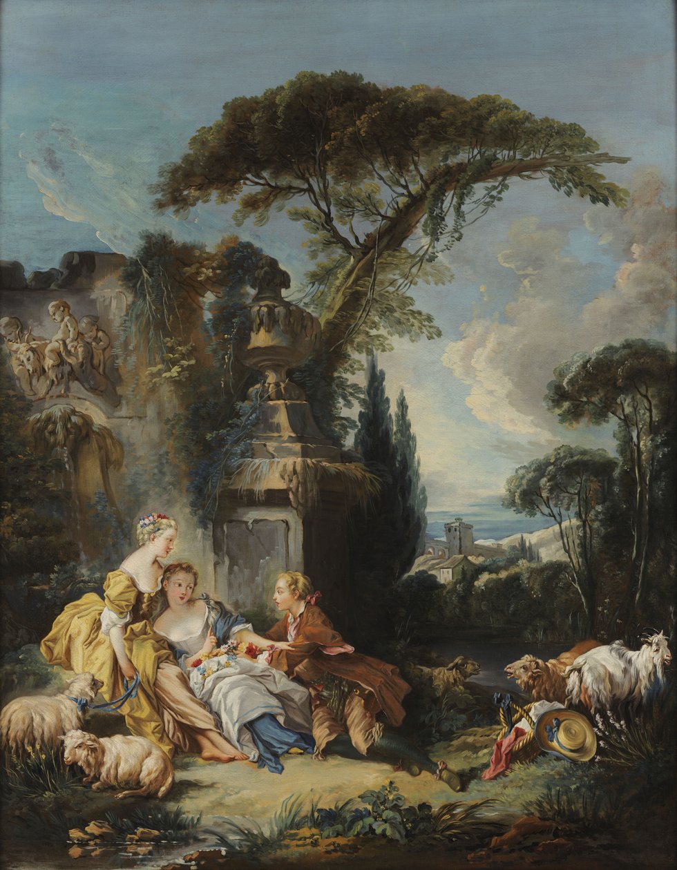Pastoral scene av François Boucher
