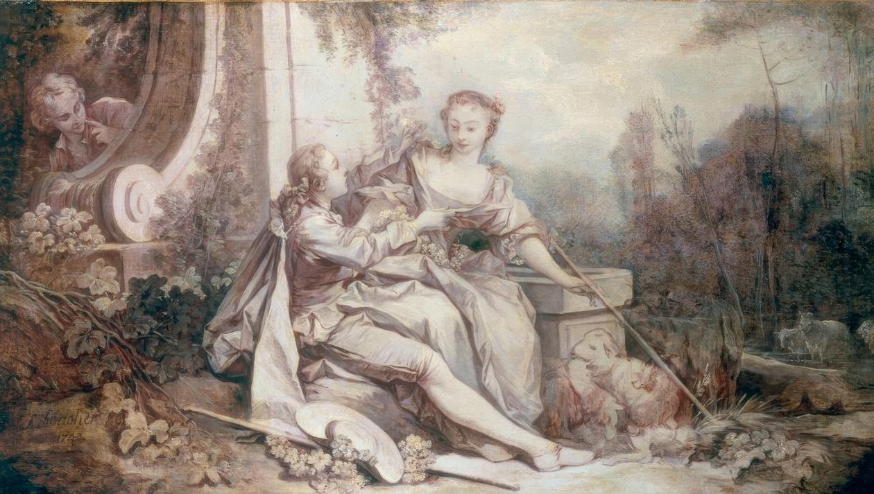 Garland pastoral av François Boucher