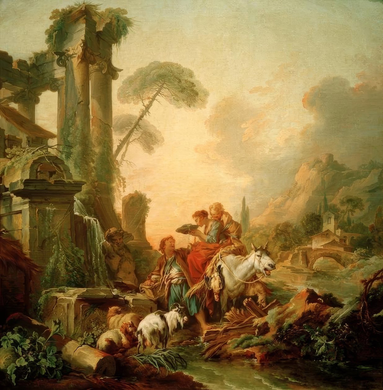 Hvil ved fontenen av François Boucher