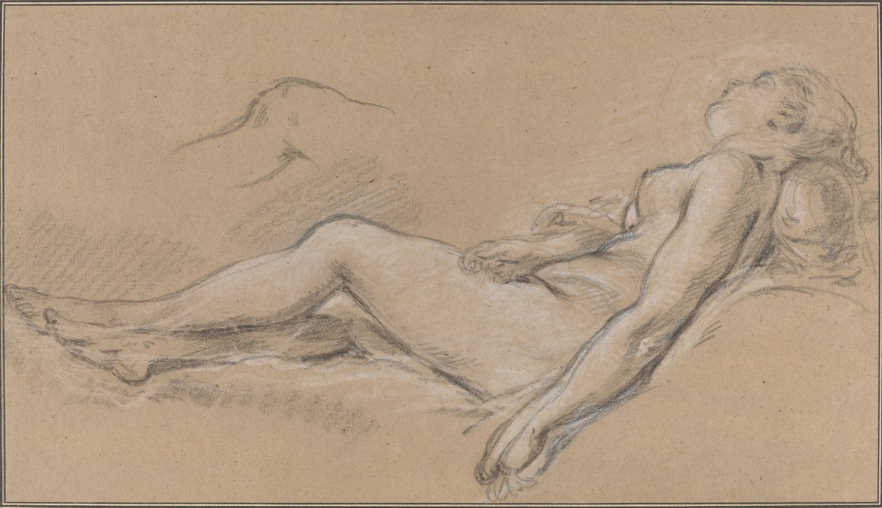 Liggende nymfe av François Boucher