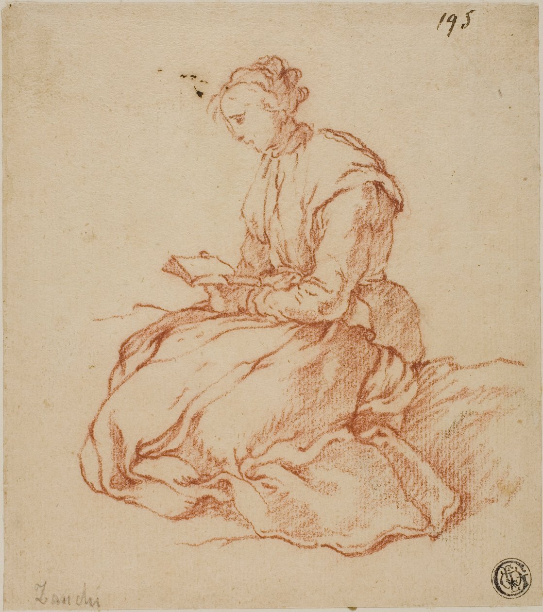 Sittende kvinne som leser av François Boucher