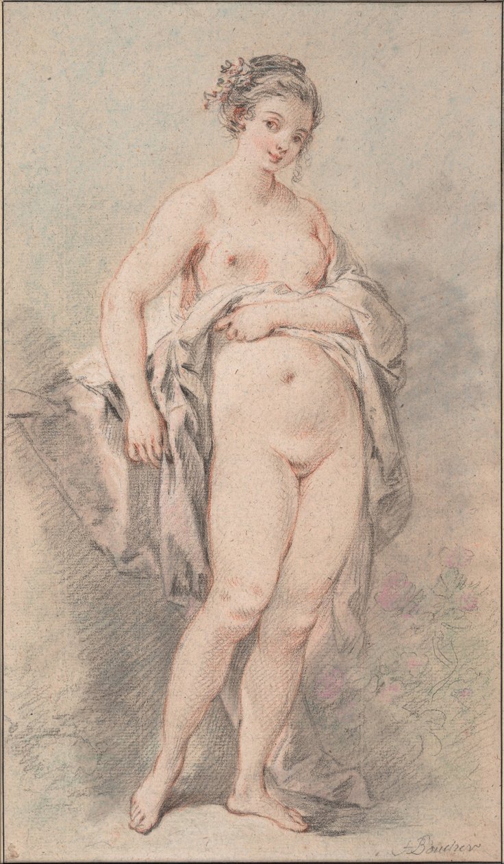 Stående naken jente av François Boucher