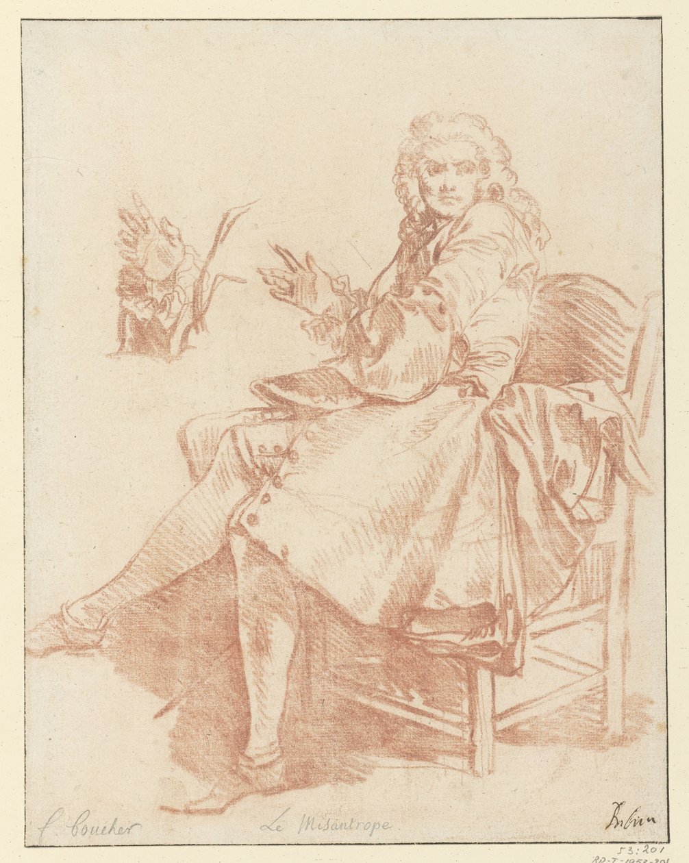 Studer for Alceste Design for illustrasjonen av Le Misanthrope