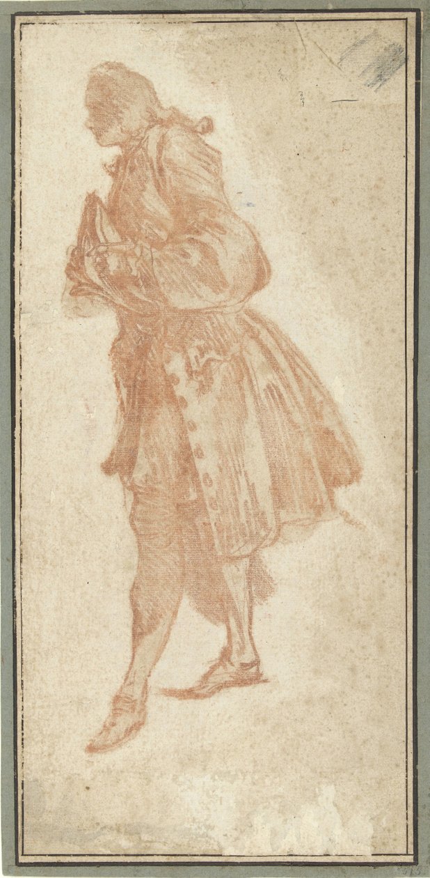 Studie for Philinte Design for illustrasjonen av Le Misanthrope'' fra 1734-utgaven av Molières verk (vol. III, s. 341) (serietittel) av François Boucher