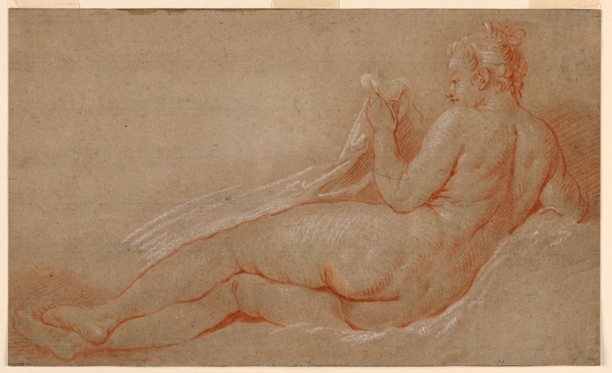 Studie for liggende naken av François Boucher