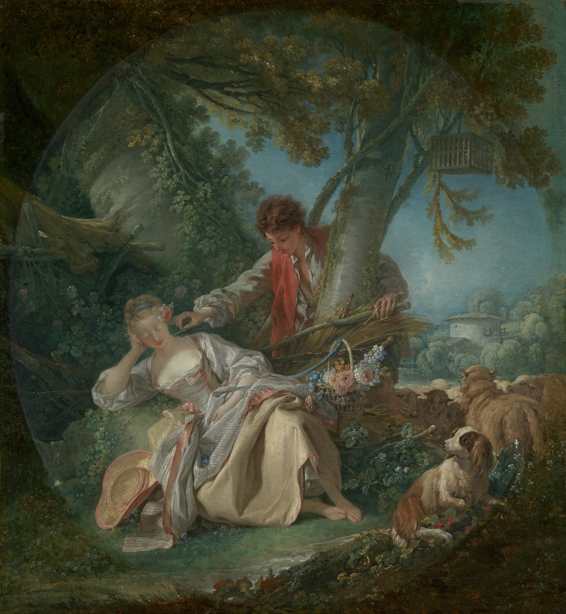 The Interrupted Sleep, 1750. av François Boucher