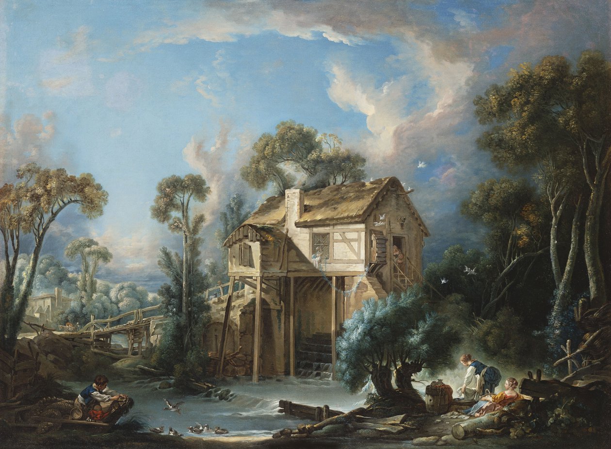 The Mill at Charenton, ca. 1756 av François Boucher