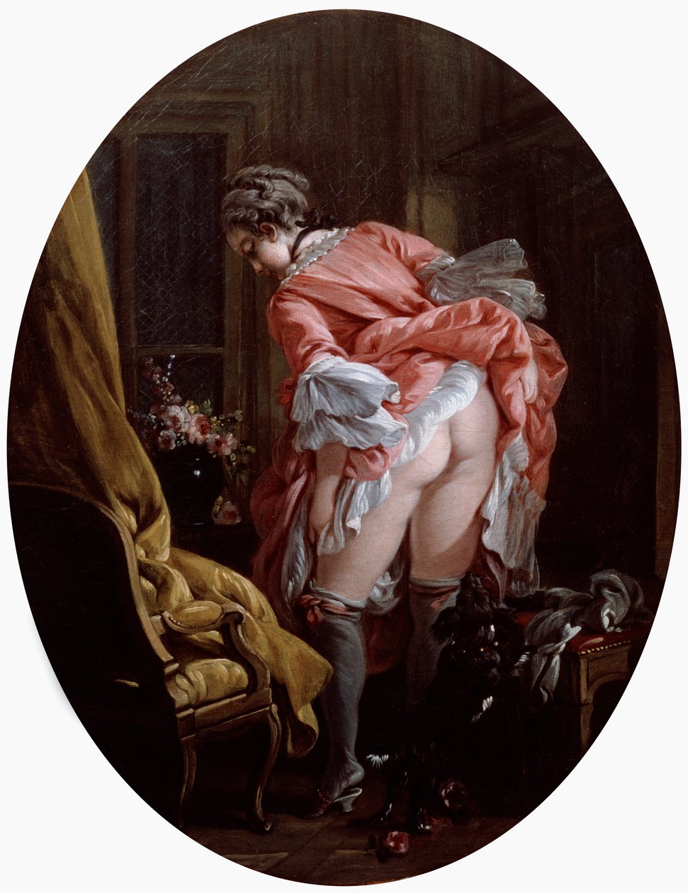 The Raised Skirt, 1742 av François Boucher