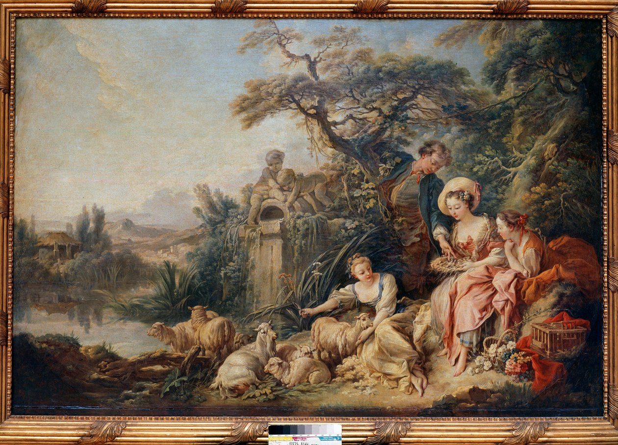 Hyrdens reir eller gaver av Francois Boucher (1703-1770) av François Boucher
