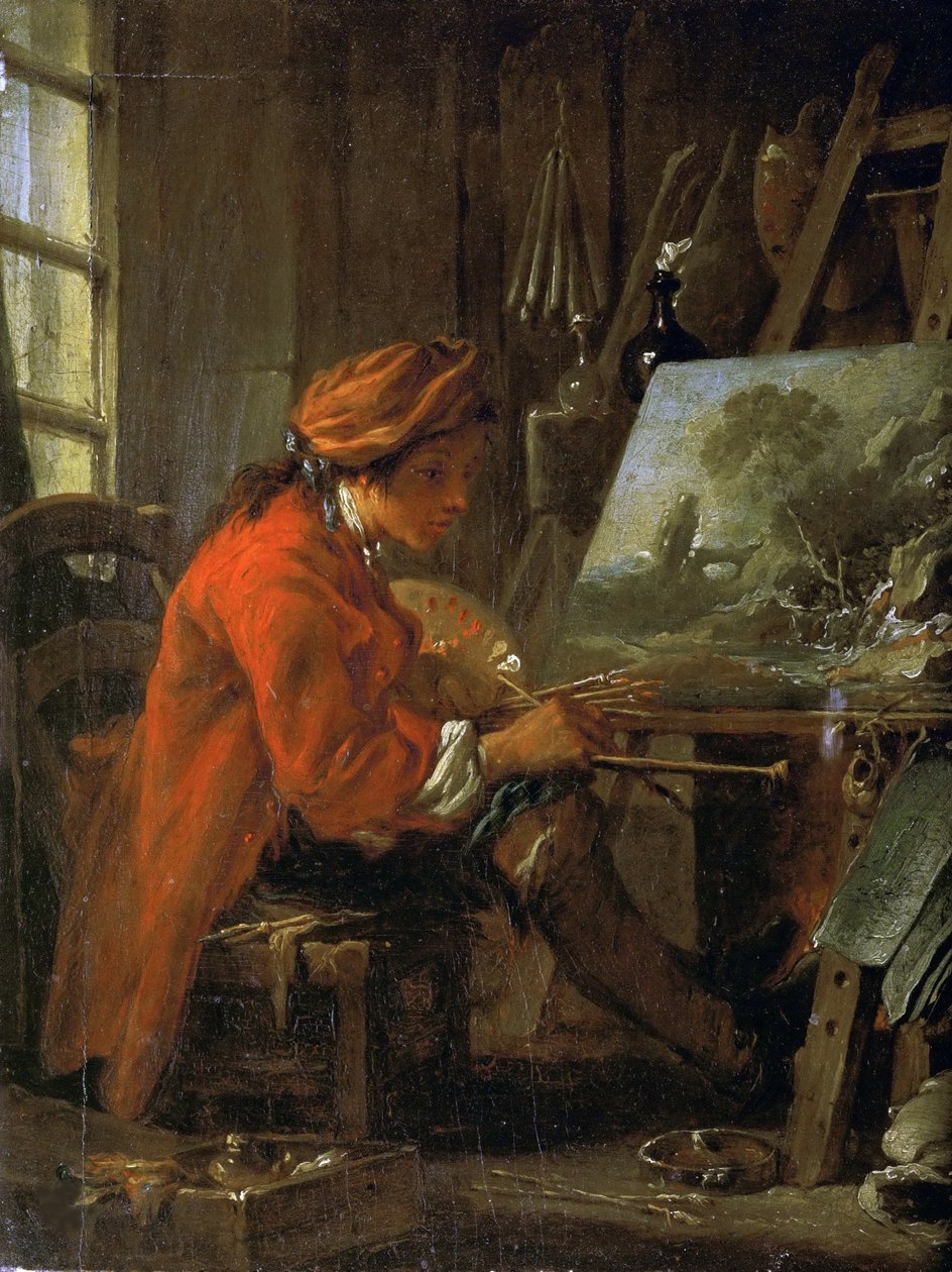 Maleren i sitt studio Self-Portrait, ca 1730. av François Boucher