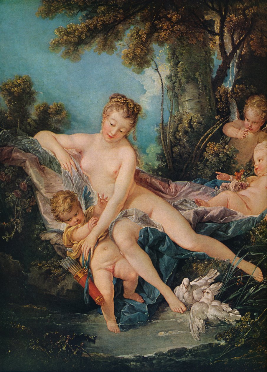Venus trøster kjærlighet, 1751 av François Boucher