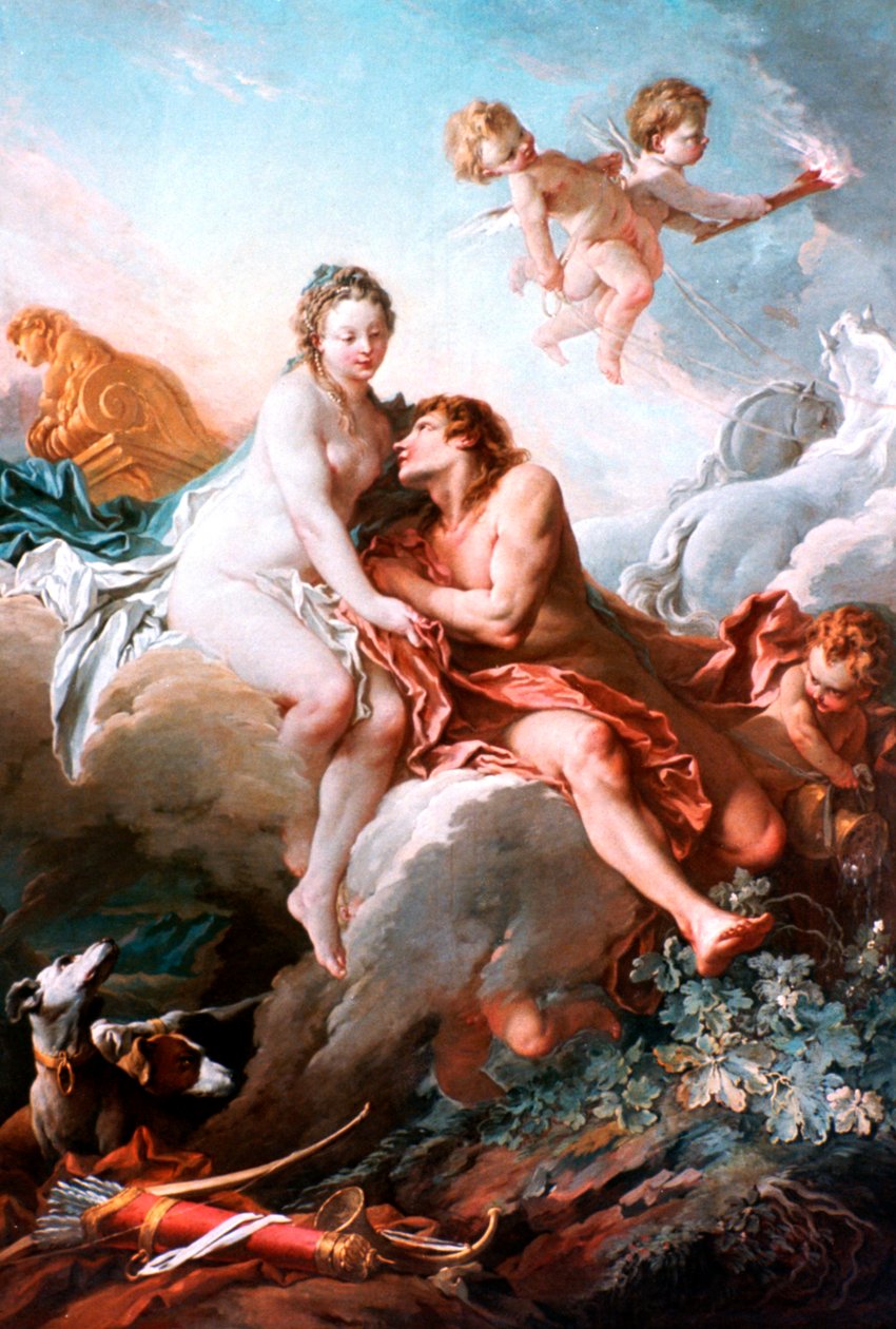 Venus og Mars, c1725-1770 av François Boucher