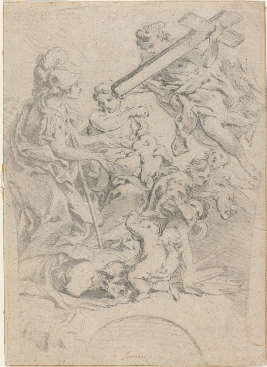 Tro og nestekjærlighet av François Boucher after Giovanni Battista Gaulli