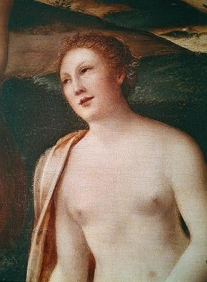 Byste av en nymfe, detalj fra Diana Bathing av François Clouet