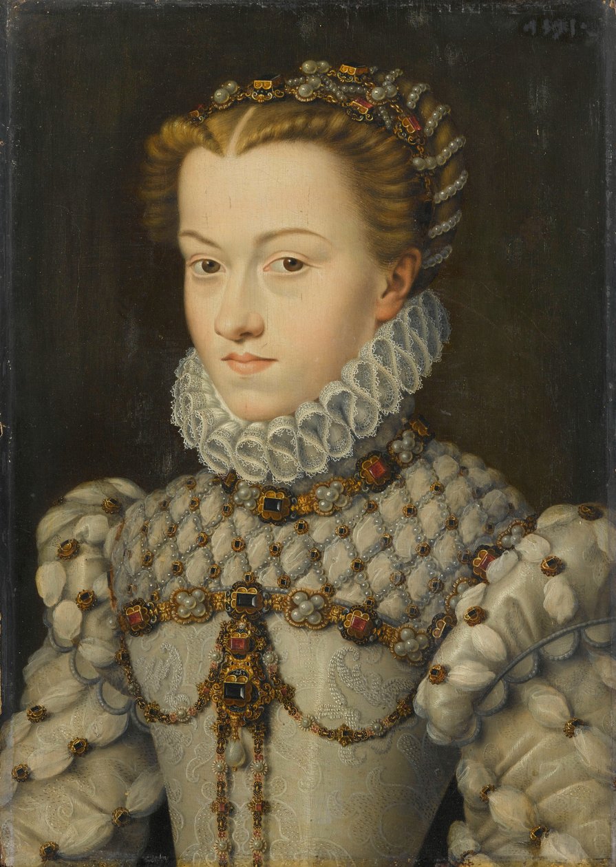 Elisabeth av Østerrike 15541592, dronning av Frankrike, ca 1571-1572 av François Clouet