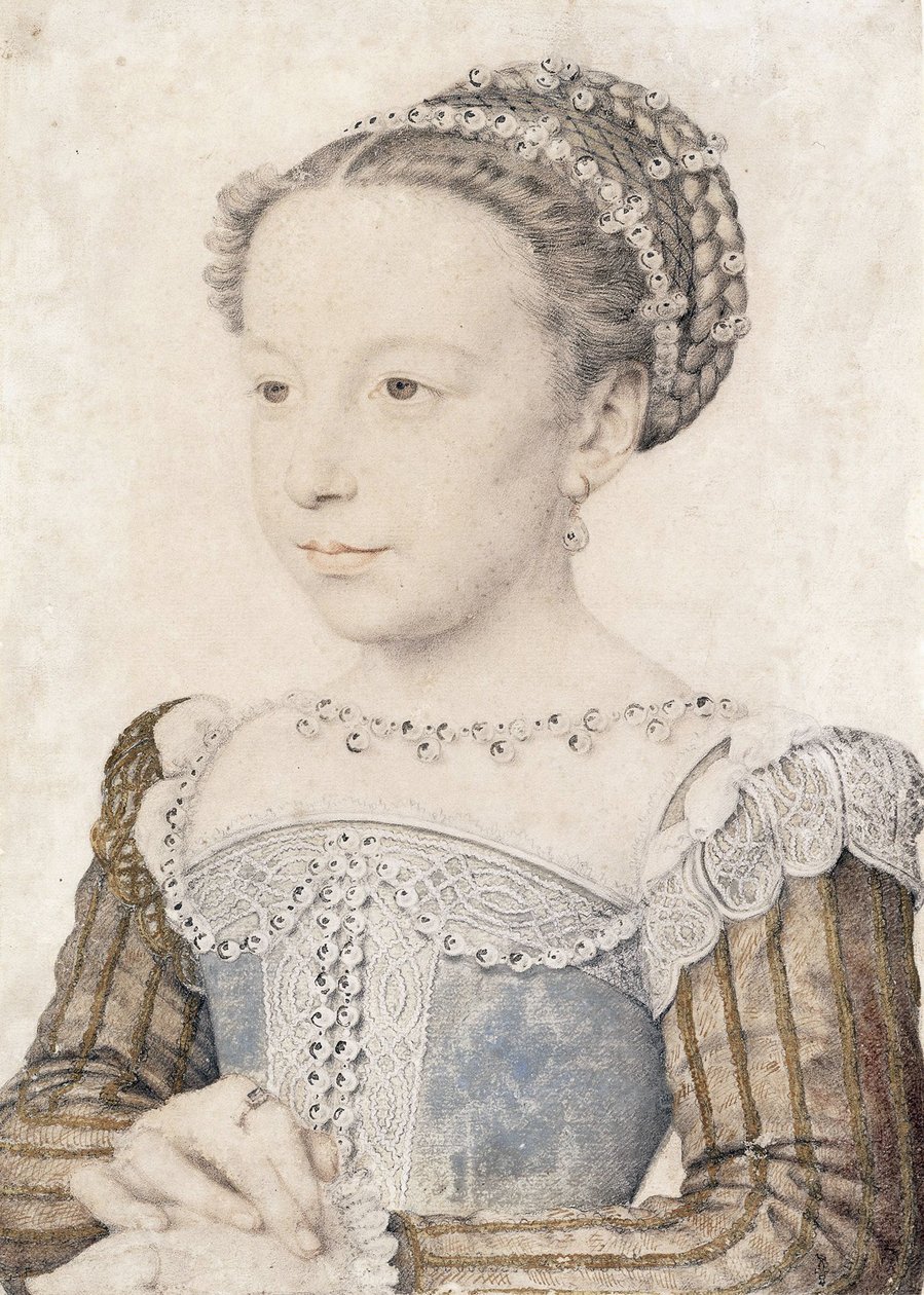 Portrett av Margaret av Valois 1553-1615, ca 1559 av François Clouet