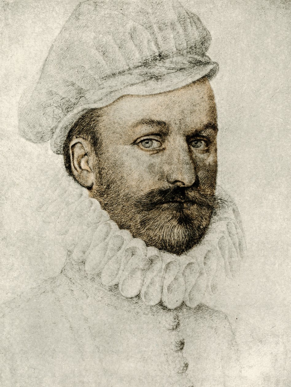 Portrett av en mann med ruff og lue av François Clouet