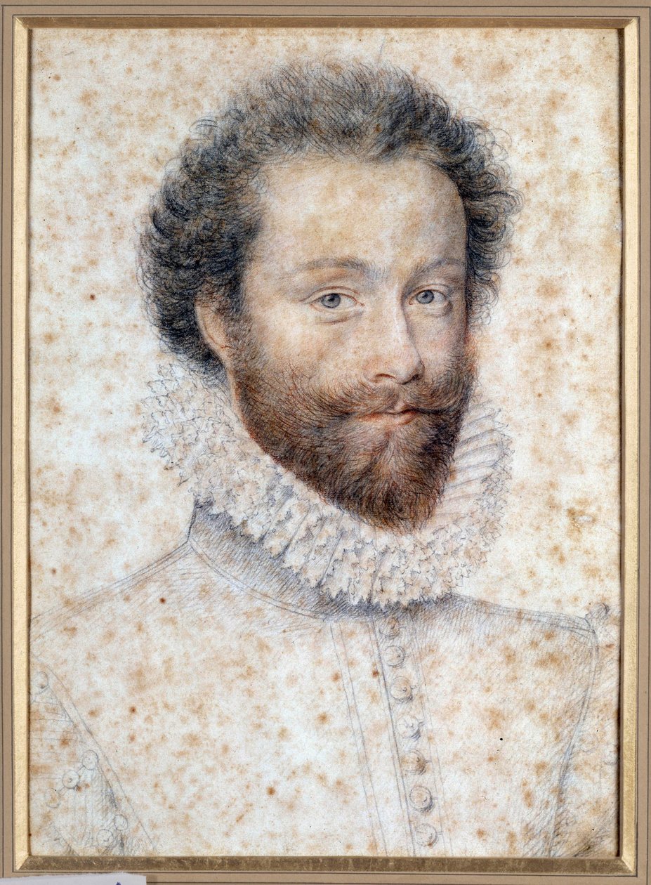 Portrett av ukjent kanskje Louis I, Prince of Conde av François Clouet