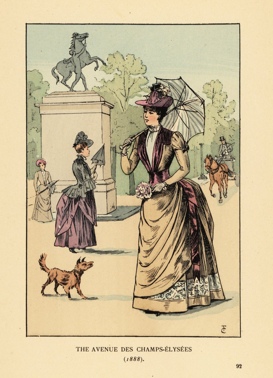 Avenue des Champs-Elysées i 1888 av François Courboin