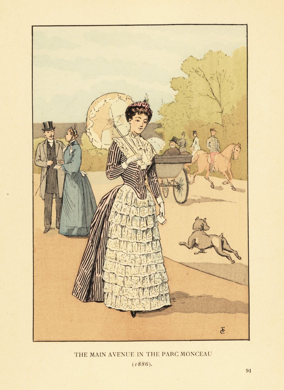 Hovedgaten i Parc Monceau av François Courboin