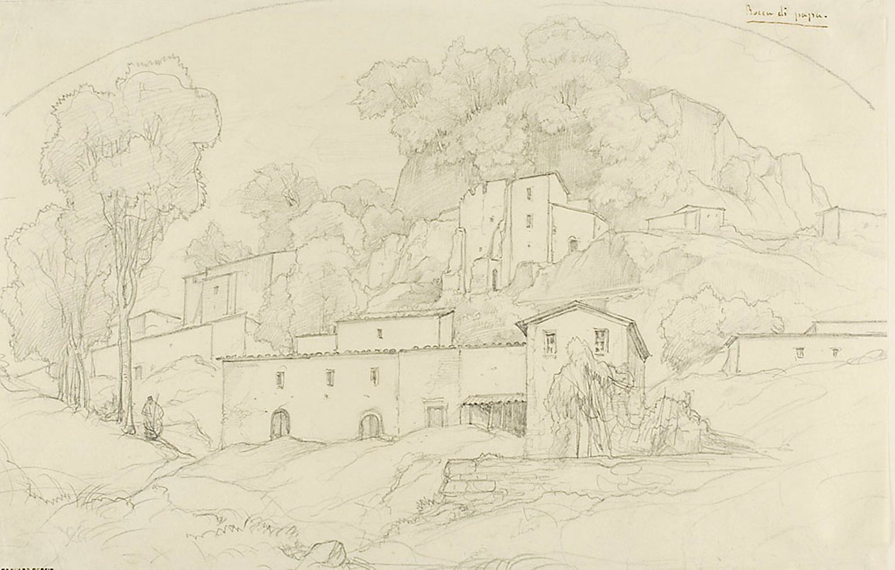 Rock of Pope av François Edouard Bertin