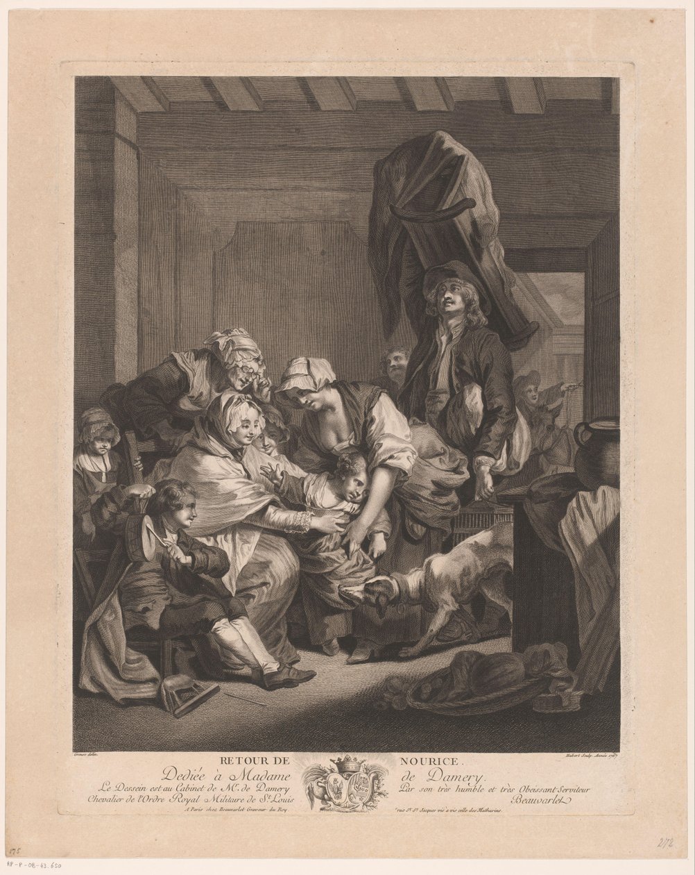 Min bringer et barn tilbake til familien sin Returner Nourice (tittel på objekt) av François Hubert